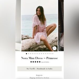 Daughters of India Primrose Pink Mini Dress